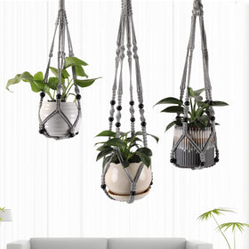 MKO SHUN space-saving plant hanger gray ideal for balconies and kitchens