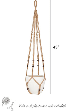 Gives a stylish boho touch while securely holding planters up to 12 inches