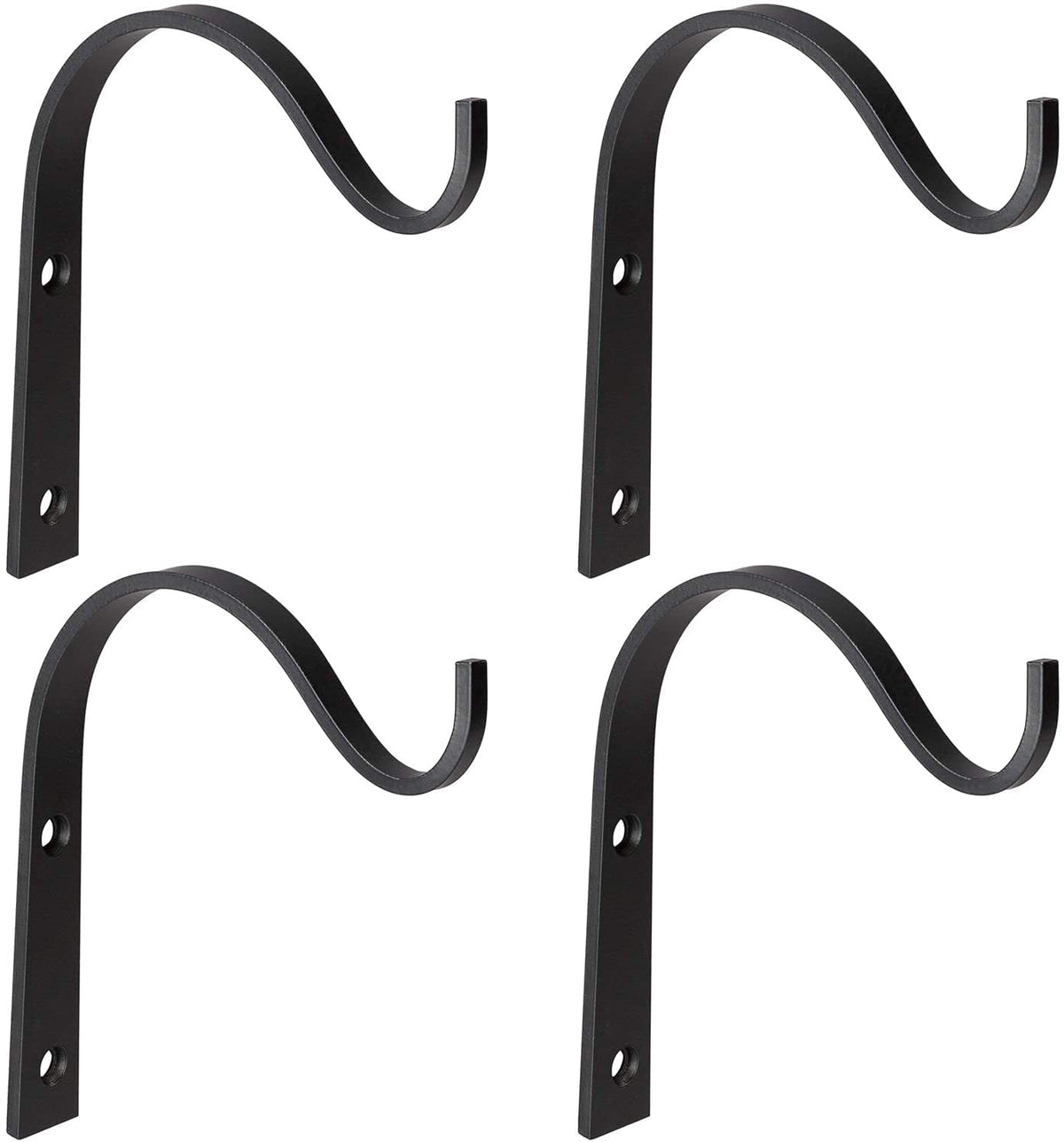 Mkono 4-pack iron wall hooks for coats and ornaments, versatile mounting