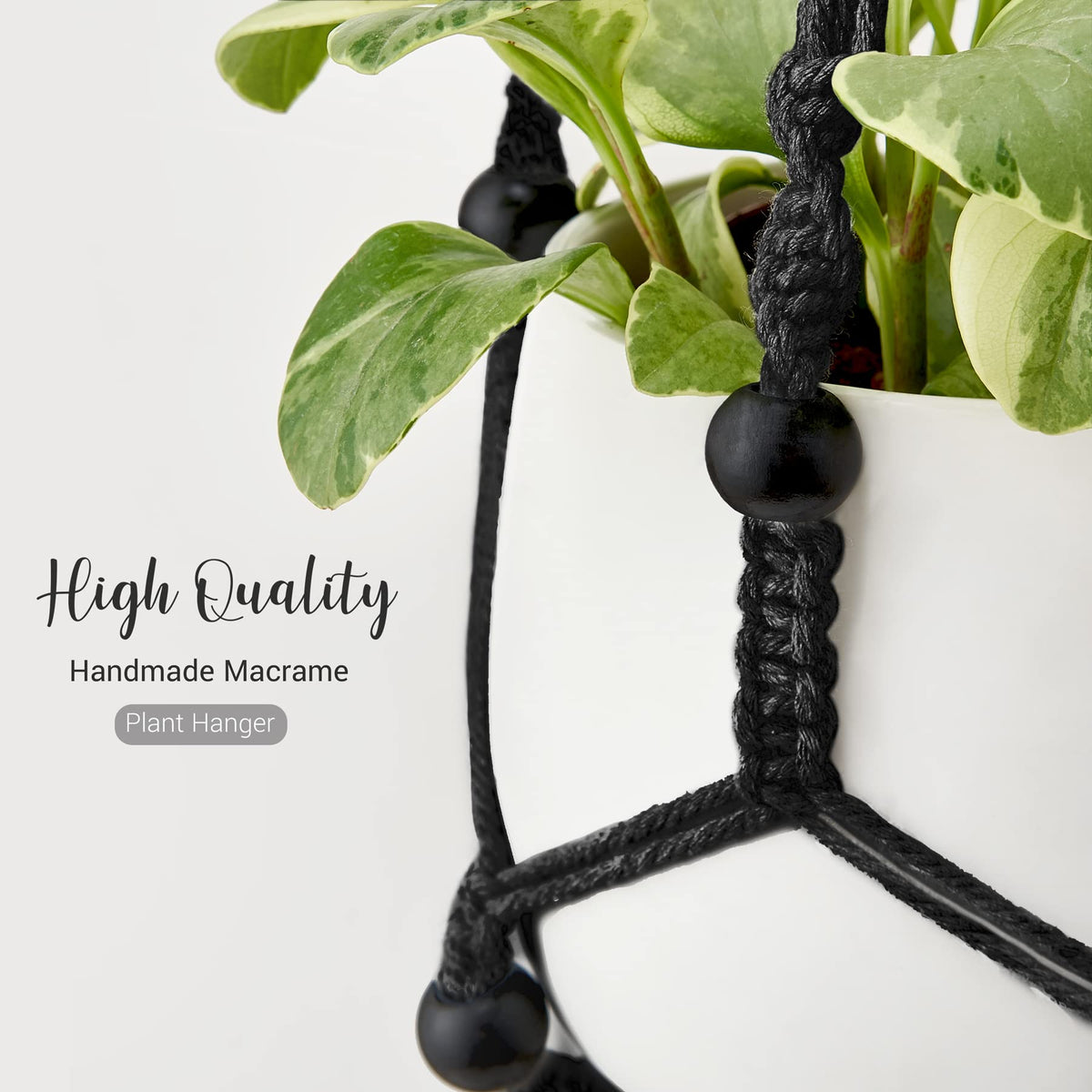 Mkono boho planter holder for balcony gardens and living rooms.