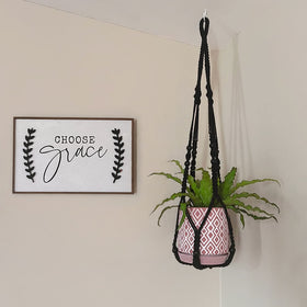 Black 35-inch hanger blends vintage charm with modern design.
