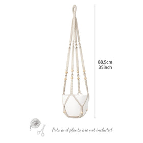 Mkono cotton cord weave supports various planter shapes with secure hold.