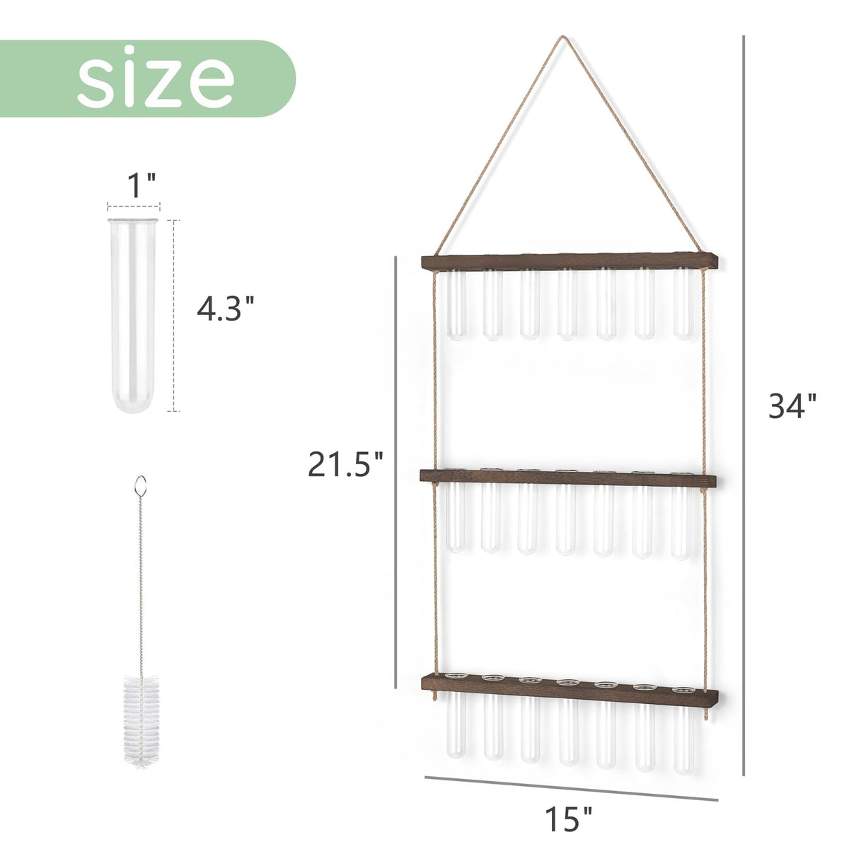 Mkono frame fits windowsill, desk, or shelf for greenery