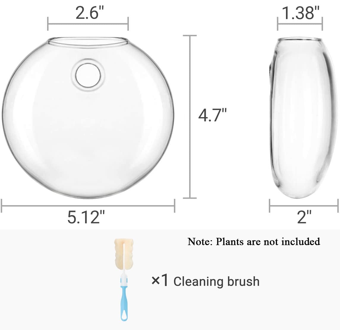 Mkono glass propagation vases 3-pack for indoor hydroponics