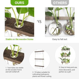 Mkono 15-tube set offers compact propagation with space-saving decor.