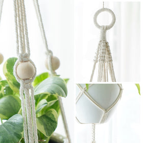 Mkono macrame detail highlights knots and craftsmanship for a vintage feel