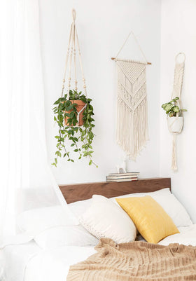 Mkono tassel-free design offers clean boho style for any room.