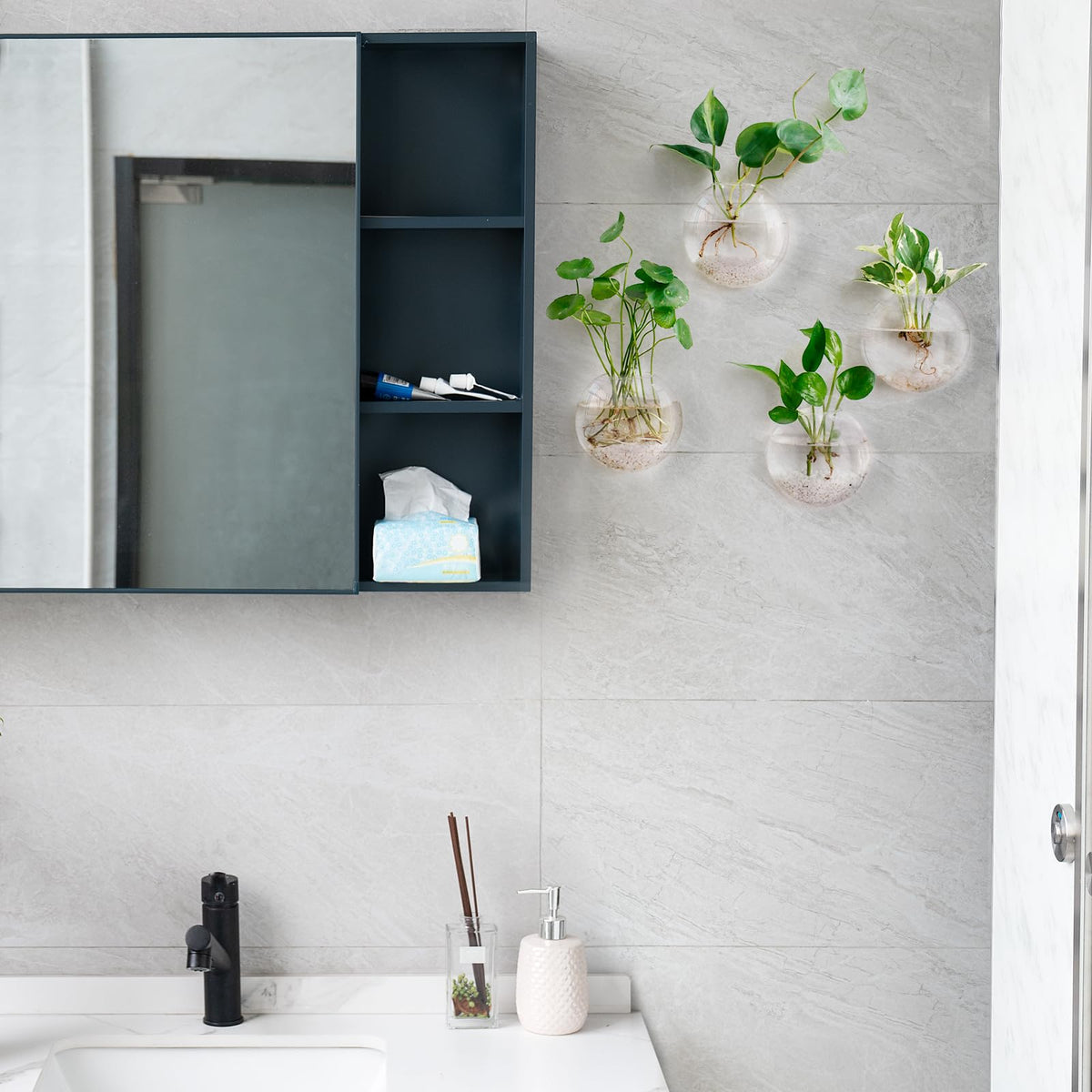 Mkono oblate shape wall planter decor adds modern greenery to rooms