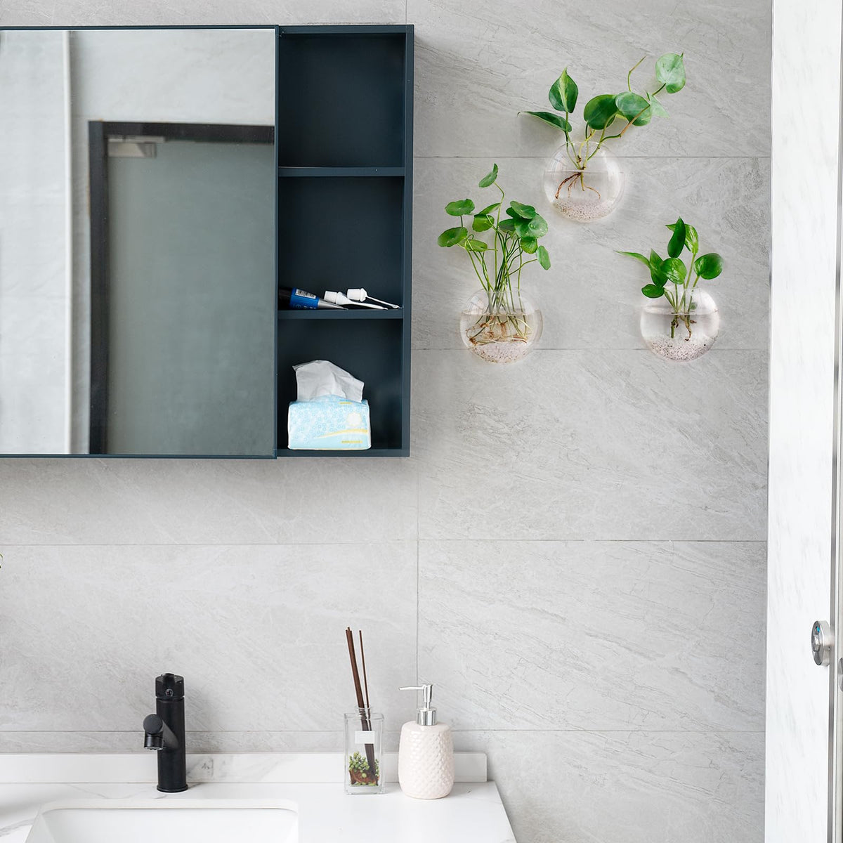Mkono oblate wall planters with included nail hooks for mounting