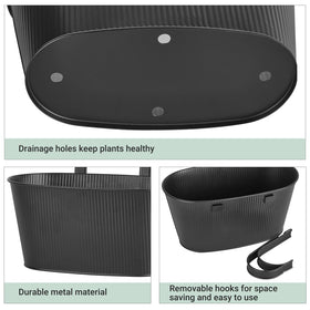 Mkono planter with drainage holes promotes healthy moisture balance.