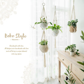 Mkono two-tier hanging planter basket for versatile indoor or outdoor use