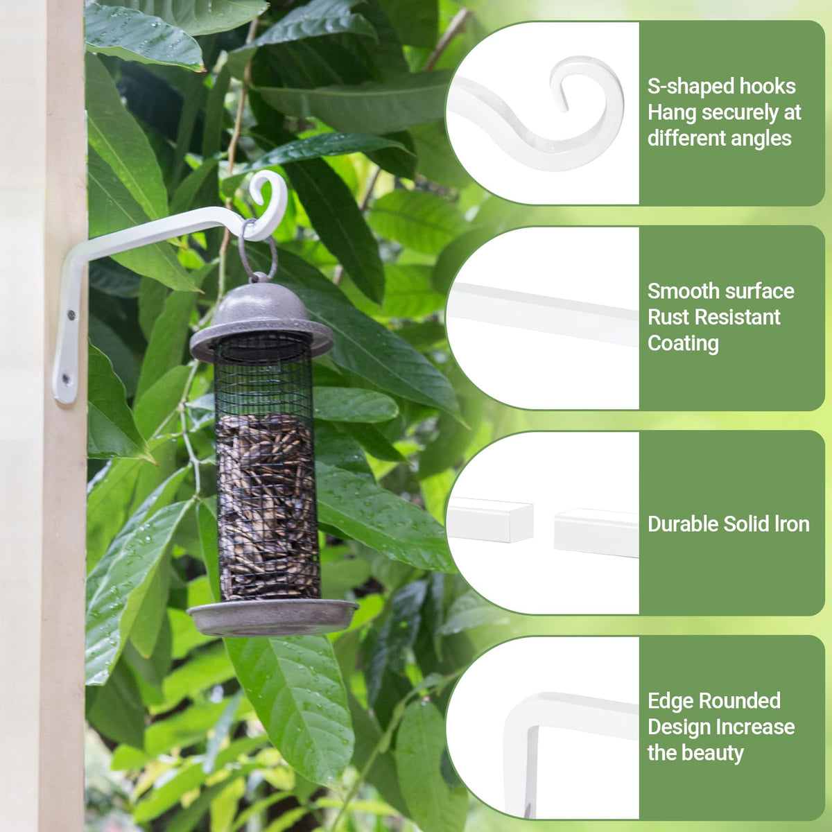 Mkono wind chime hanger blends rugged style with outdoor ambience.