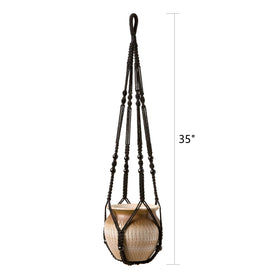 Mkono hanging plant stand offers easy setup in small spaces.