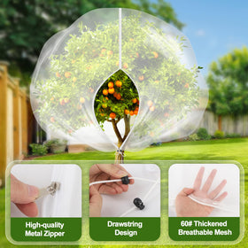 Mlhezy fruit netting bag drawstring system provides snug fit
