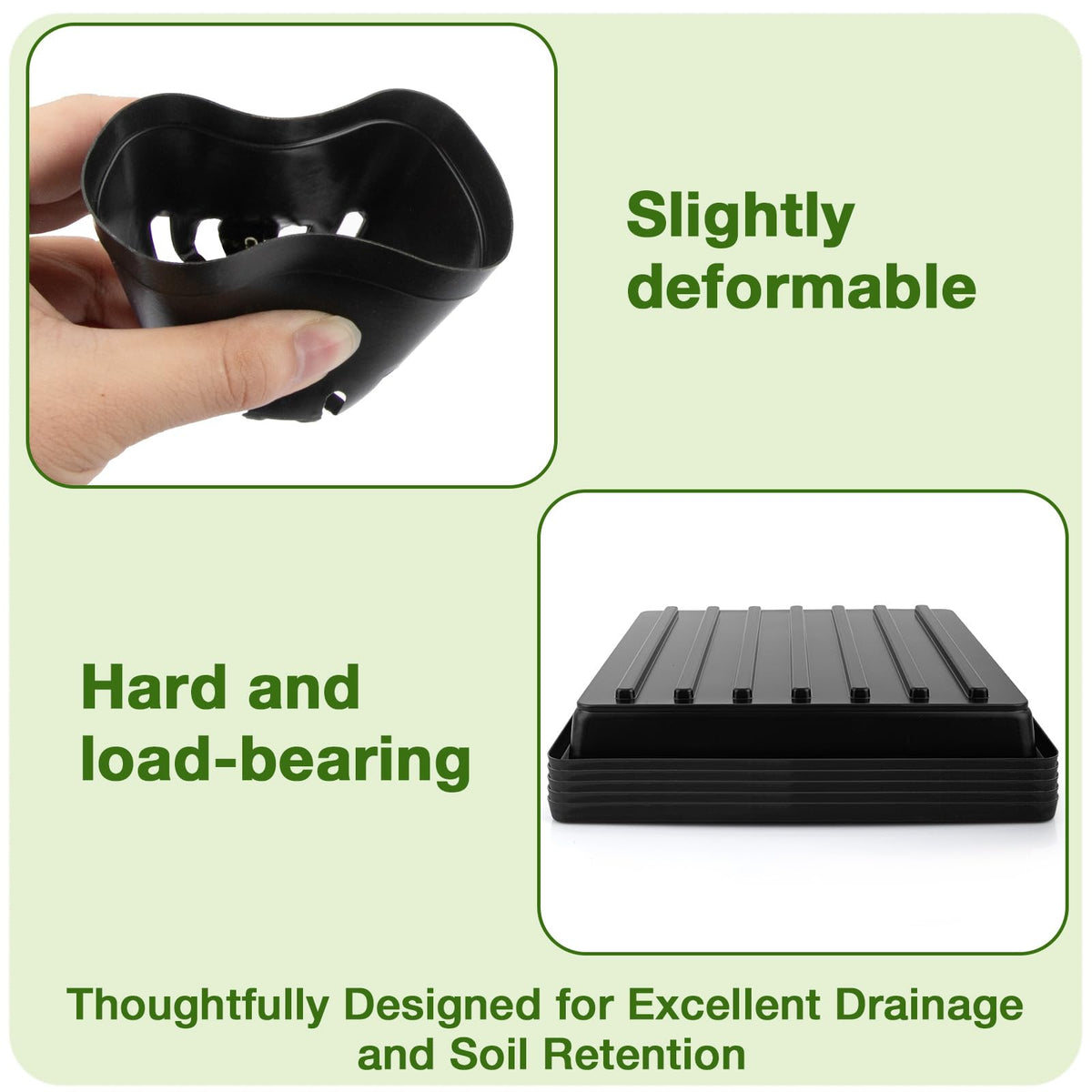 Mlhezy seedling cups with drainage holes promote root aeration and healthier germination.