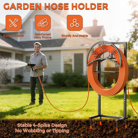 MLICAWU freestanding hose stand ready for flexible outdoor placement