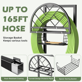 MLICAWU garden hose holder rust-proof coating for outdoor resilience