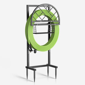 MLICAWU garden hose holder with sturdy base keeps hoses secure outdoors