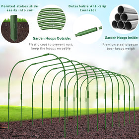 MLYKJ garden netting and shade setup with durable hoop support.