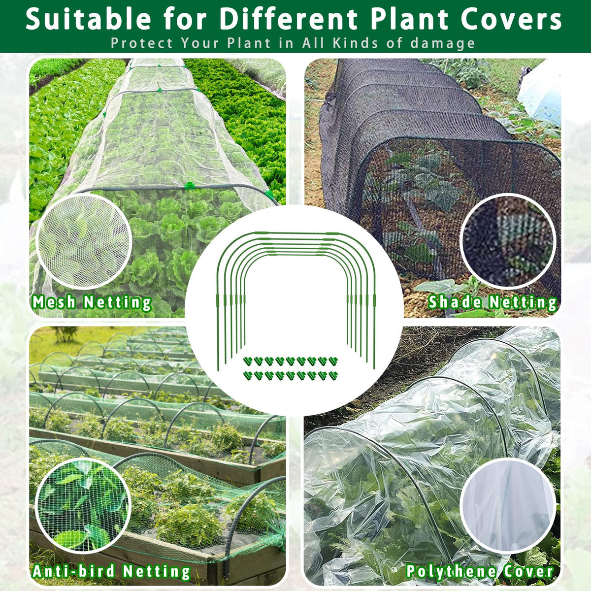 MLYKJ reusable grow tunnel frame promotes stable, year-round gardening.