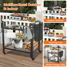 M METERXITY stainless steel table top resists wear during frequent outdoor use.