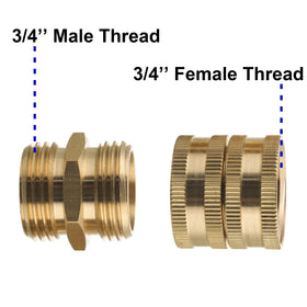 MMINGLE brass double-female swivel connectors reduce leaks during watering tasks