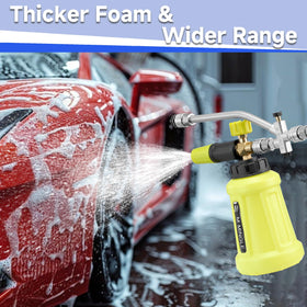 M MINGLE car washing foam creates rich lather with minimal water waste.