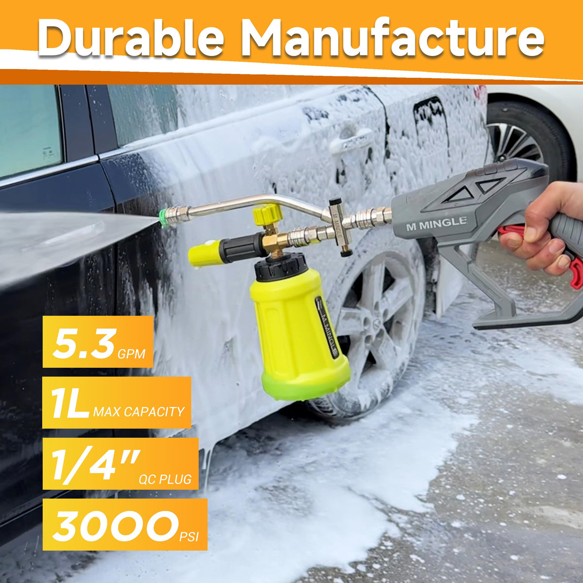 Dual connector switch enabling foam and water flow without changing nozzles