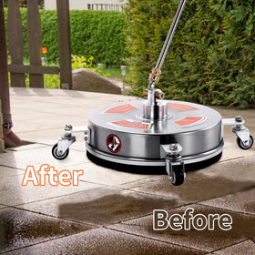 M MINGLE dual high-pressure nozzles rotate to blast away dirt efficiently.