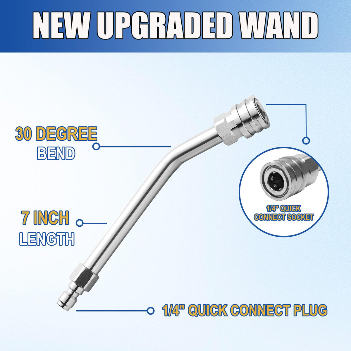M MINGLE 25-inch extension wand ideal for car panels and rails.