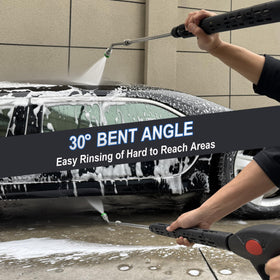 M MINGLE 40-inch extension wand extends reach for fences and roofs.