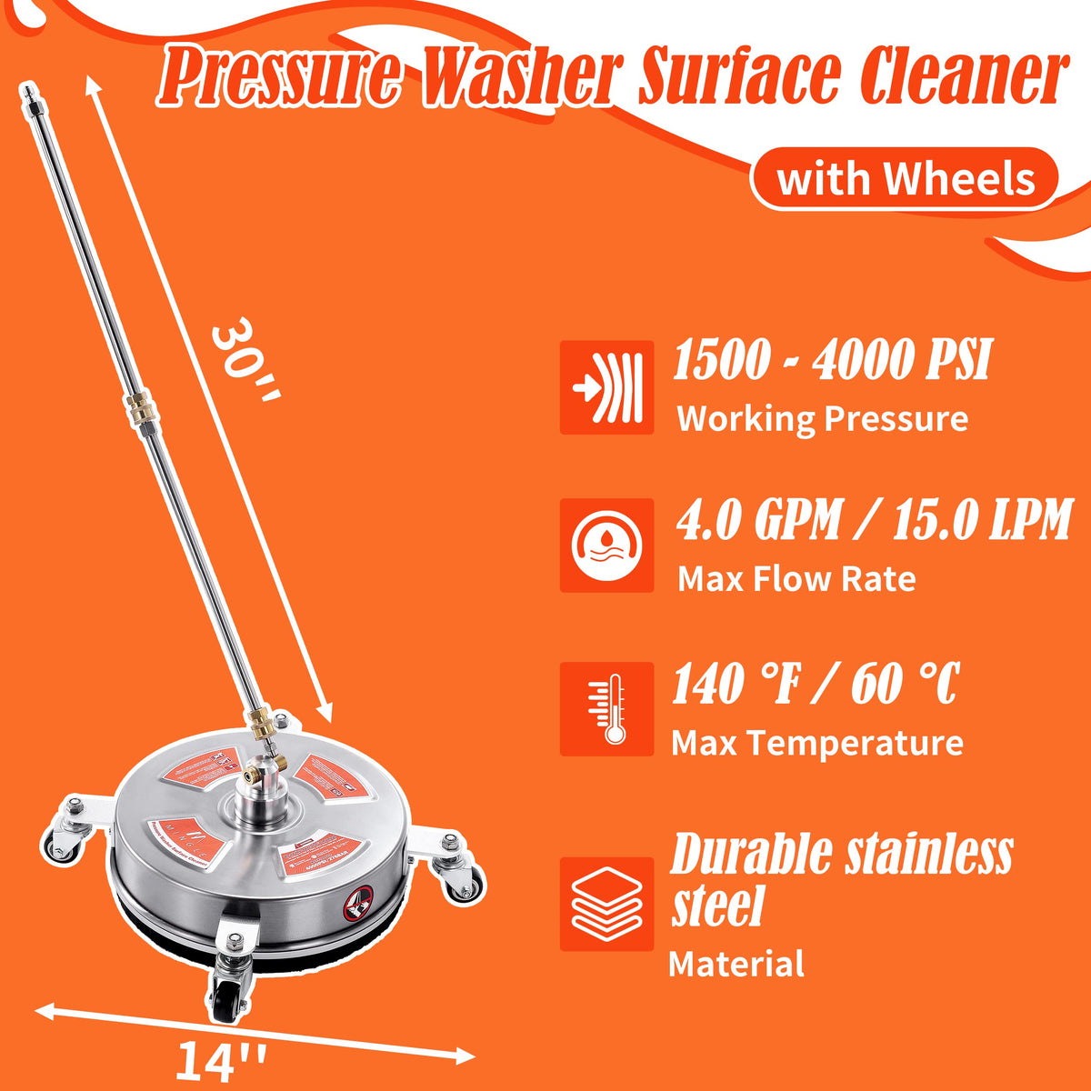 M MINGLE extension wand duo ready for extended reach during outdoor washing.