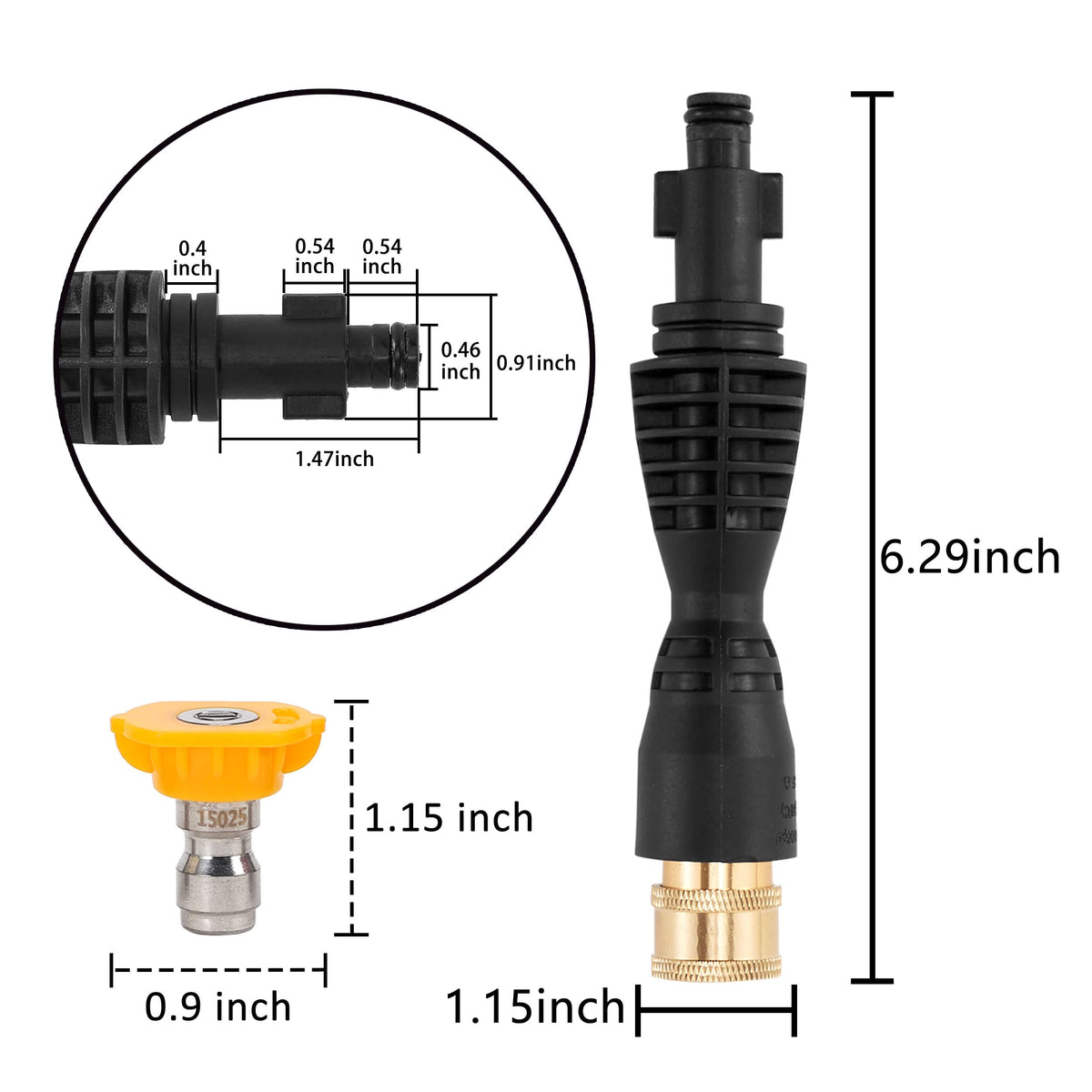 M MINGLE nozzle tips close-up shows precise foam application options