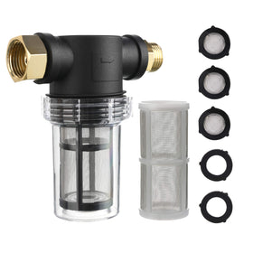 M MINGLE garden hose inline filter with 40 mesh screen reduces sediment intake