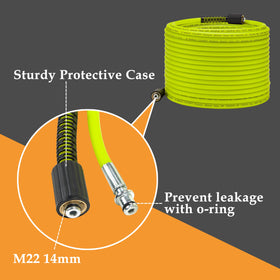 MMINGLE nonmarking, kink-resistant hose for clean outdoor surfaces.