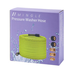 MMINGLE 50 ft hose kit includes connectors and adapters.