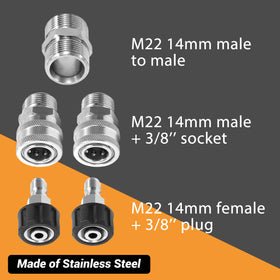 M MINGLE M22 14mm male-to-male coupler provides reliable hose joining