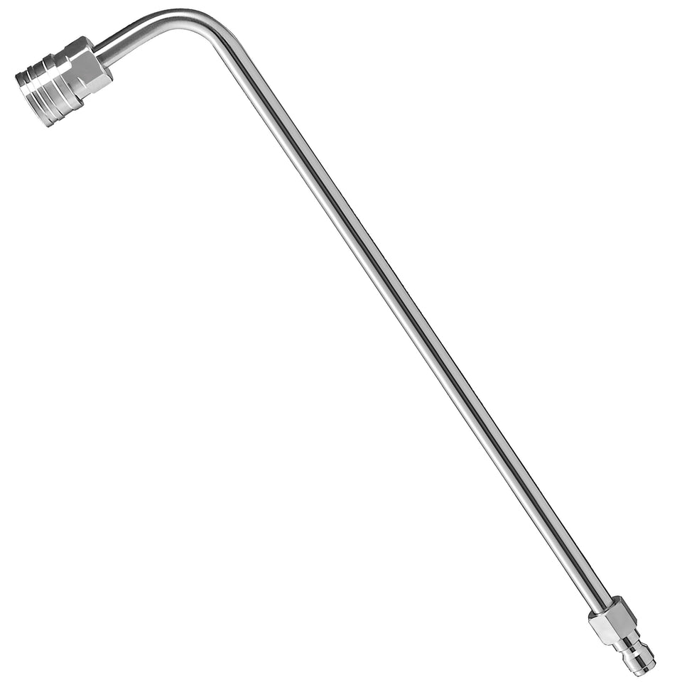 MMINGLE pressure washer wand extension with 90-degree curve for undercarriage access.