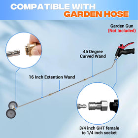M MINGLE stainless-steel adapter supports versatile hose connections.