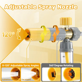 MMINGLE Thick foam coverage clings to surfaces for thorough cleaning.