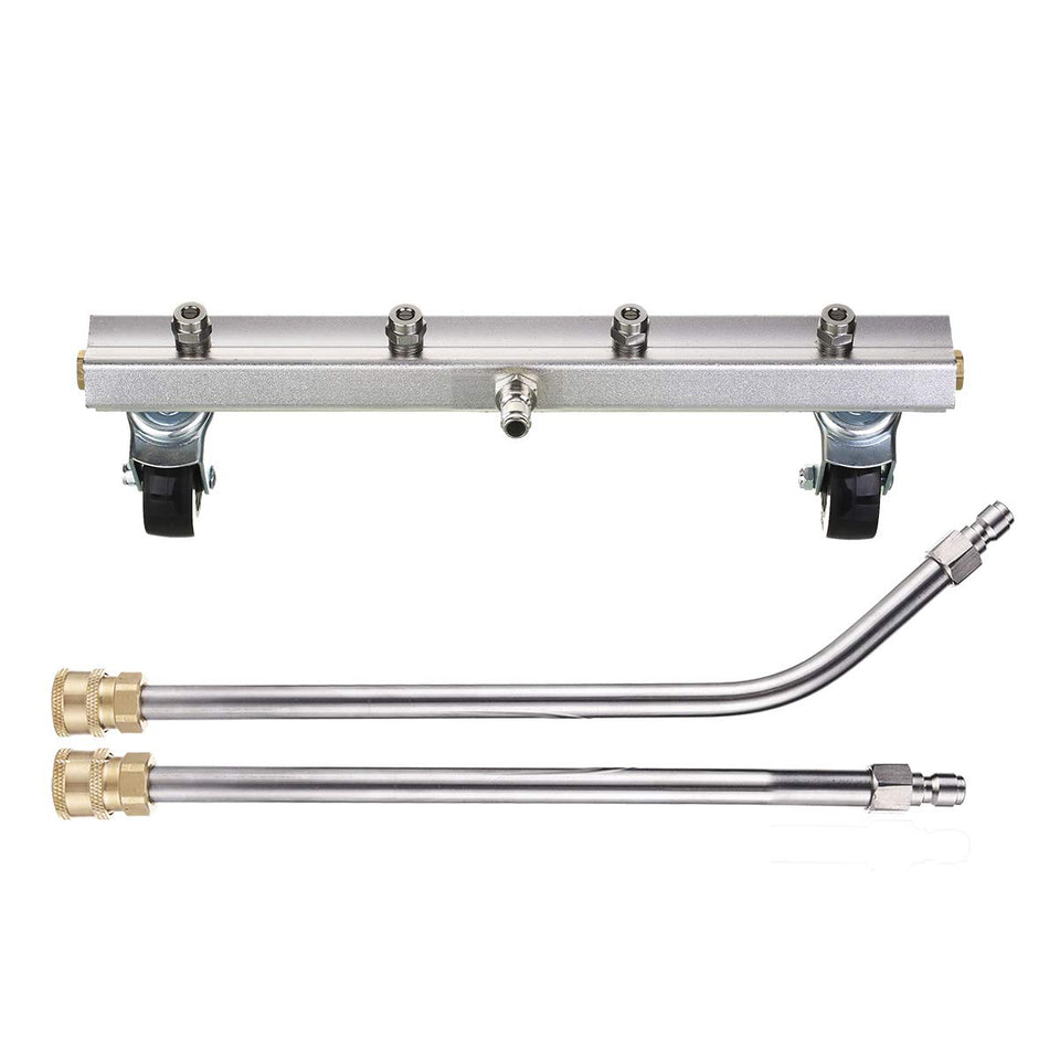 M MINGLE undercarriage cleaner kit ready for thorough underbody spray.