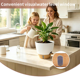 MNKXL 10-inch pot with fiddle leaf fig emphasizing space-saving design