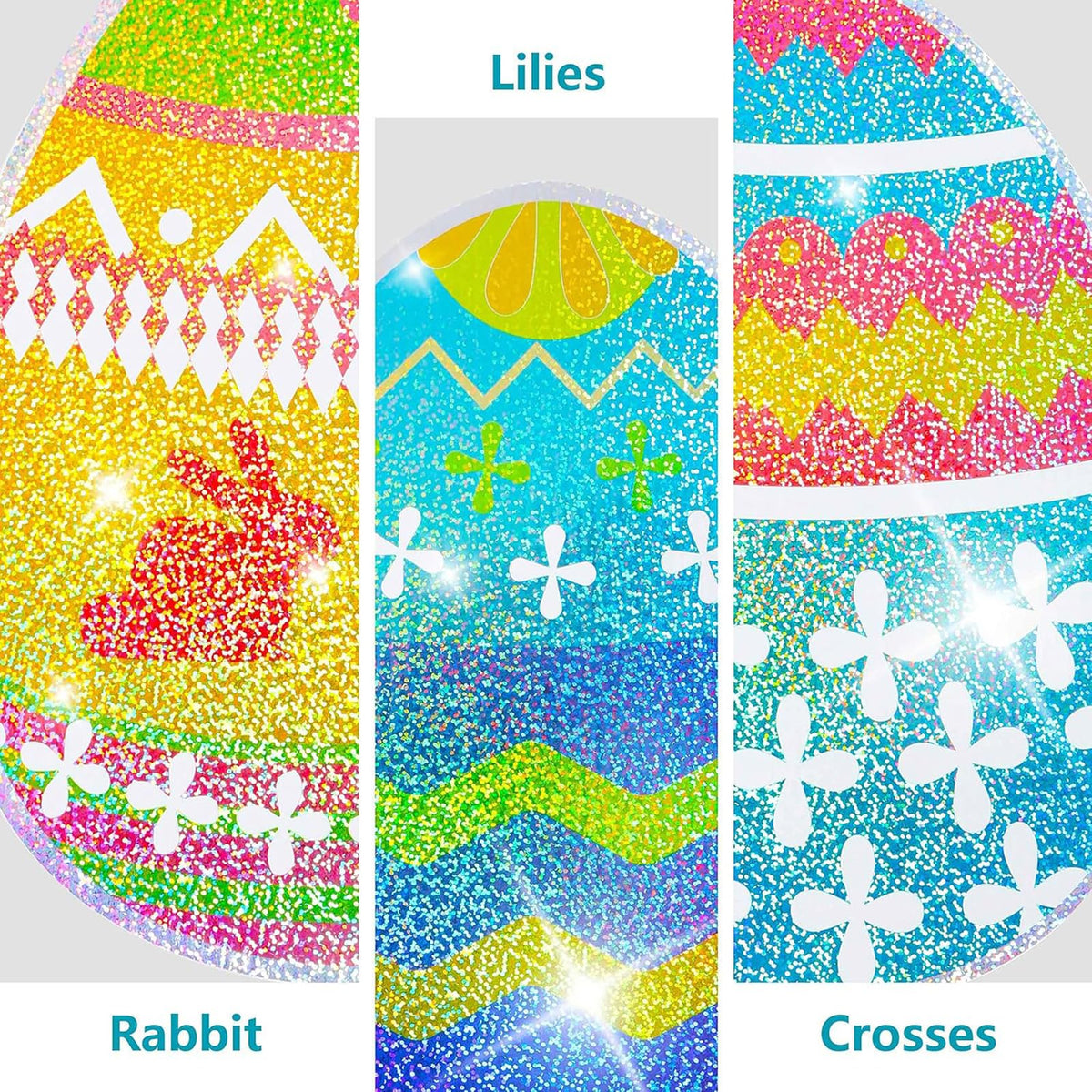 MNKXL Easter yard signs with dual stakes for stable outdoor display.