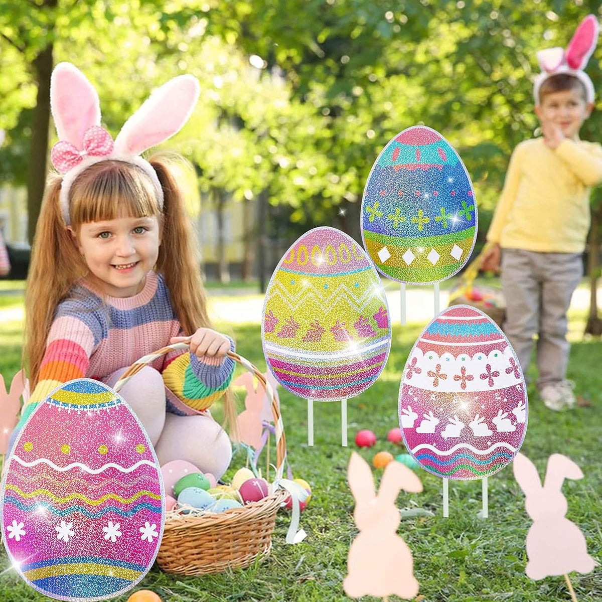MNKXL outdoor Easter decor for lawns, gardens, and walkways.