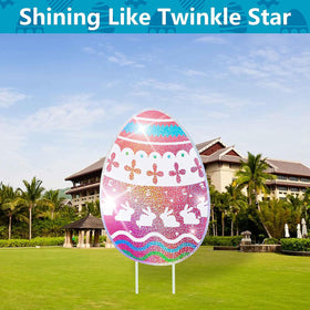 MNKXL sparkling gradient eggs add eye-catching charm to your garden.