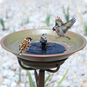 MNRYLKB bird bath height of 28.5 inches in garden