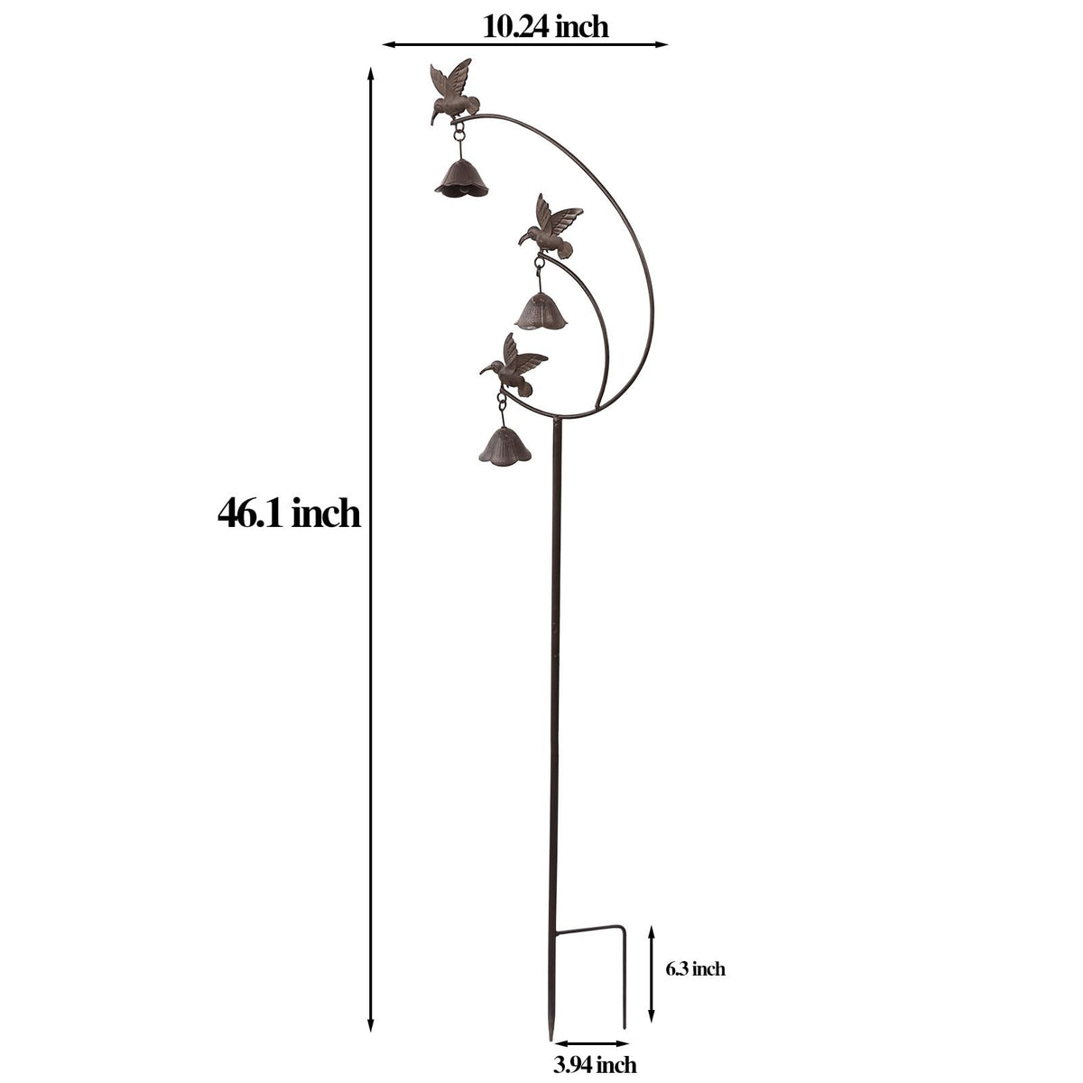 MNRYLKB hand-painted garden stake withstands weather and brightens yards
