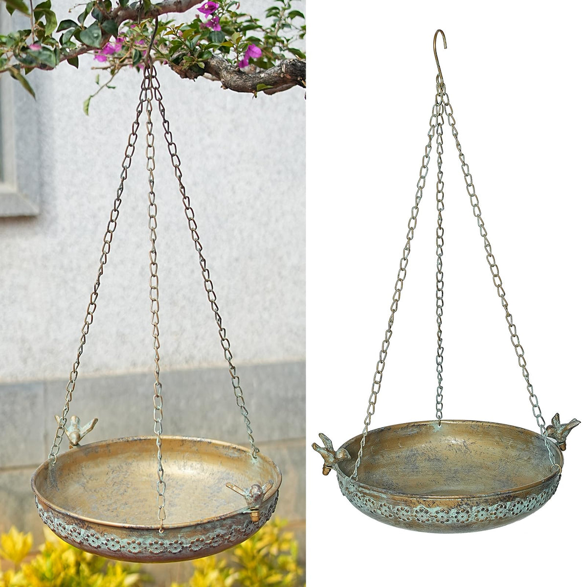 MNRYLKB bird bath makes a thoughtful garden gift and decor piece.