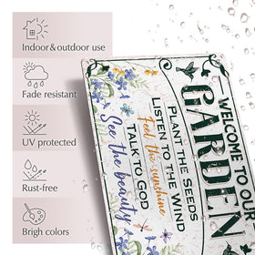 Moanlor Art Garden sign heavy gauge aluminum for durability