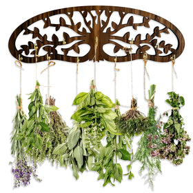 MOASIOP herb drying rack tree of life with 11 hooks for efficient air drying.